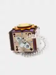 Фиолетовый бизикубик Мини NOVA Toys/ Развивающие игрушки/ Деревянные для малышей / Дорожный Бизиборд
