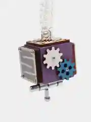 Фиолетовый бизикубик Мини NOVA Toys/ Развивающие игрушки/ Деревянные для малышей / Дорожный Бизиборд