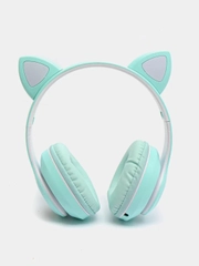Наушники беспроводные Bluetooth с кошачьими светящимися ушками