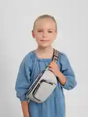 Серый поясная сумка