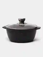 Кастрюля 2л, Мечта, литая, толстостенная, с крышкой, покрытие Granit black, 2 л