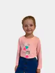 Розовый детский лонгслив для девочек,футболка с длинным рукавом