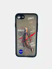 Хром чехол с принтом "NASA" для iPhone 7 / 8 / SE / XR / 11 / 12 / 12 Pro