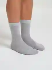 Серый меланж мужские однотонные носки