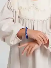 Синий браслет от сглаза, на резинке