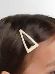 Белый заколки фигурные, 3 штуки