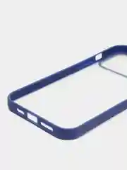 Темно-синий матовый, полупрозрачный чехол для iPhone 12 Pro Max, 6.7, с защитой камеры