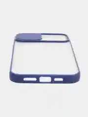 Темно-синий матовый, полупрозрачный чехол для iPhone 12 Pro Max, 6.7, с защитой камеры