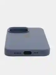 Синий меланж чехол Silicone Case для iPhone 13 / 14, Pro, Pro Max с закрытым низом