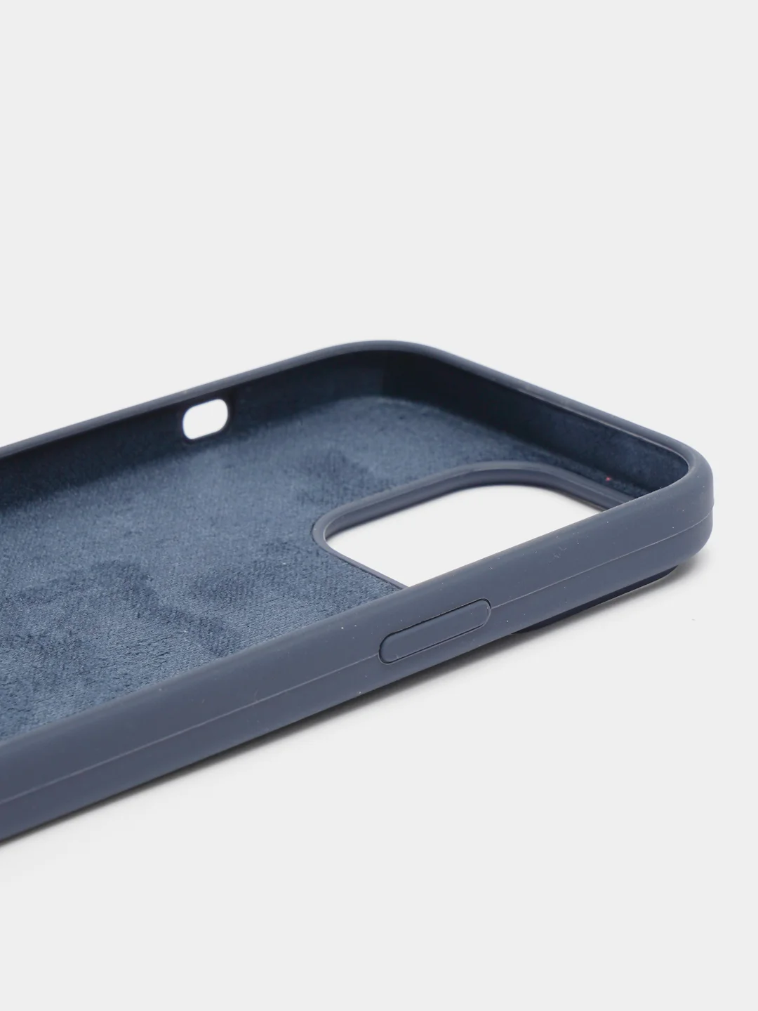 Синий меланж чехол Silicone Case для iPhone 13 / 14, Pro, Pro Max с закрытым низом