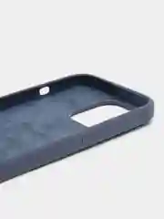 Синий меланж чехол Silicone Case для iPhone 13 / 14, Pro, Pro Max с закрытым низом