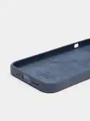 Синий меланж чехол Silicone Case для iPhone 13 / 14, Pro, Pro Max с закрытым низом