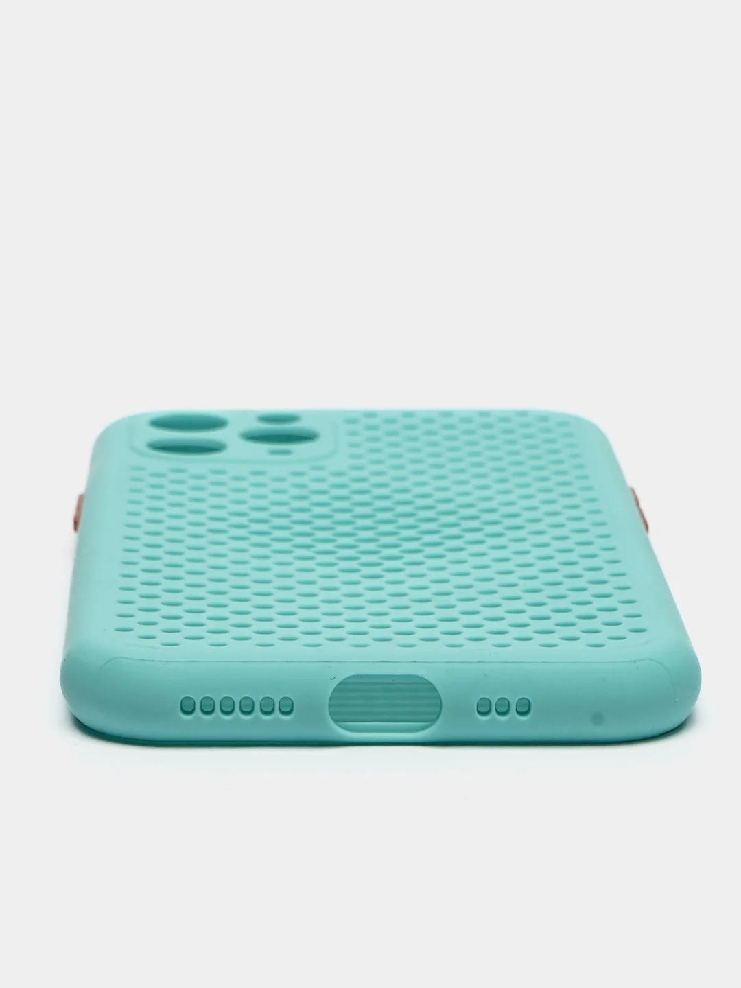 Бирюзовый чехол силиконовый с перфорацией для Айфон iPhone 11 /11 Pro / 11 Pro Max / 12