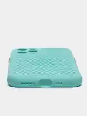 Бирюзовый чехол силиконовый с перфорацией для Айфон  iPhone 11 /11 Pro / 11 Pro Max / 12