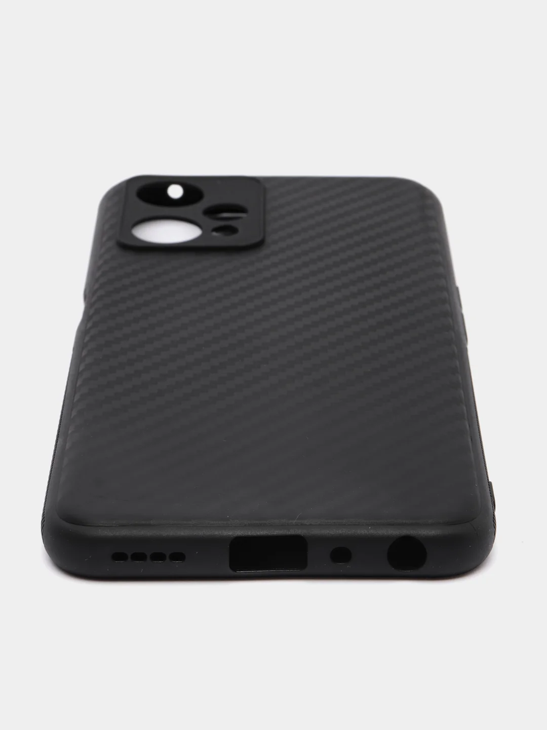 Черный чехол карбон с защитой камеры на Realme 9 PRO / Realme 9 5g / Realme Q5