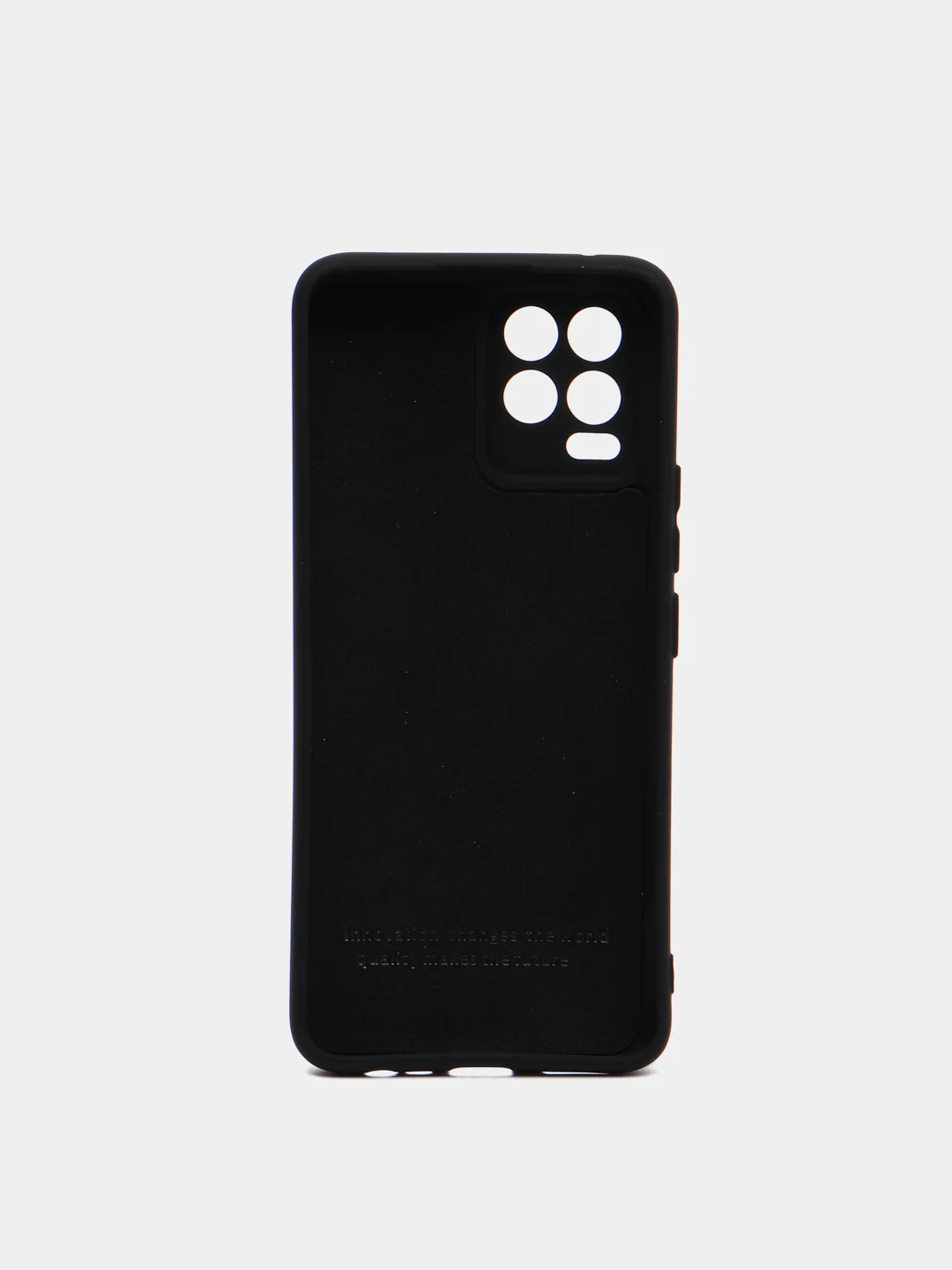 Черный чехол для Realme 8 / 8 Pro c защитой камеры и бархатом внутри