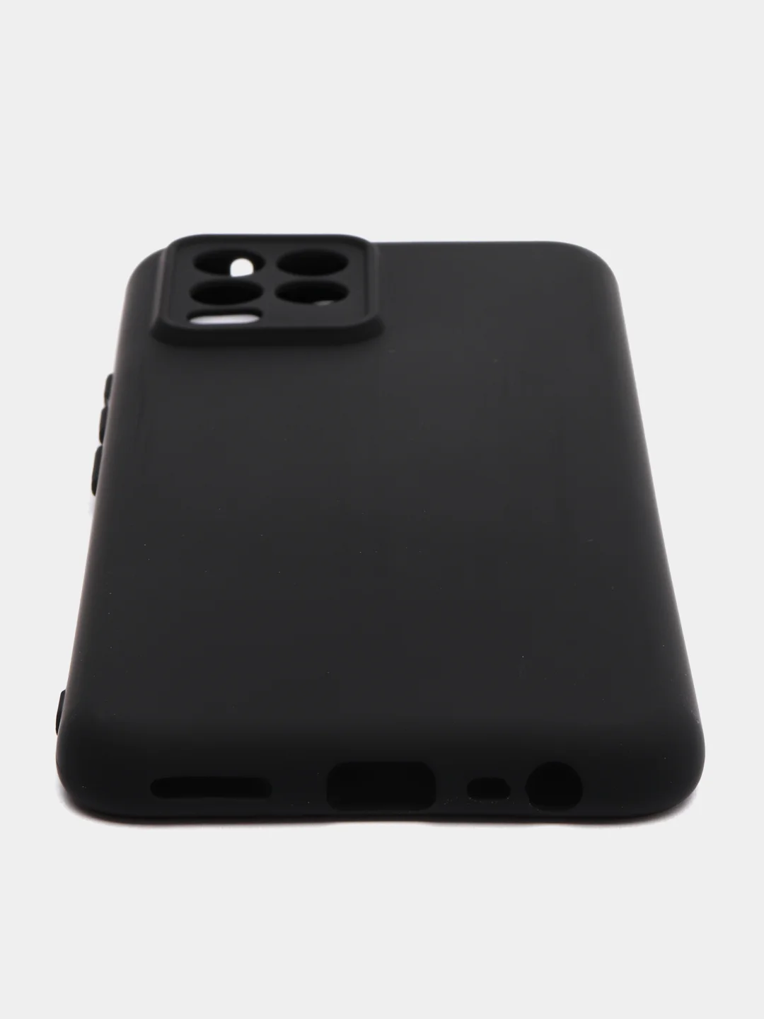 Черный чехол для Realme 8 / 8 Pro c защитой камеры и бархатом внутри