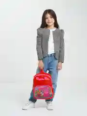 Алый детский рюкзак