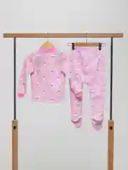 Розовый комплект нательный детский (ясельный) утепленный для мальчиков и девочек