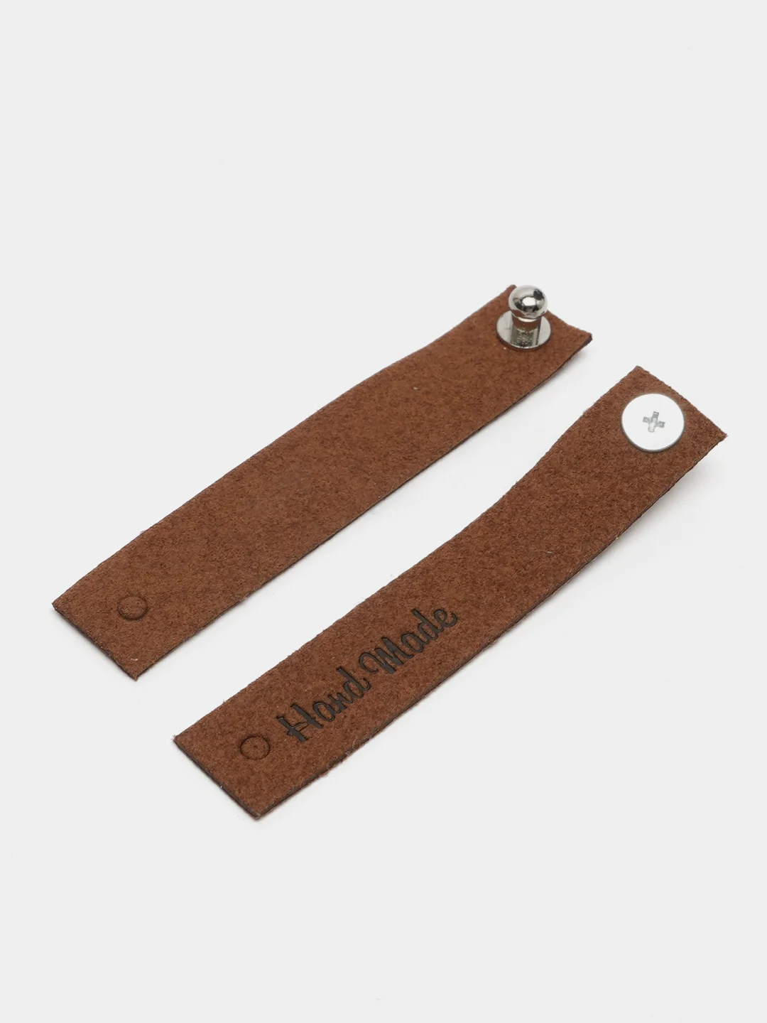 Коричневый нашивка Hand Made, 2 шт