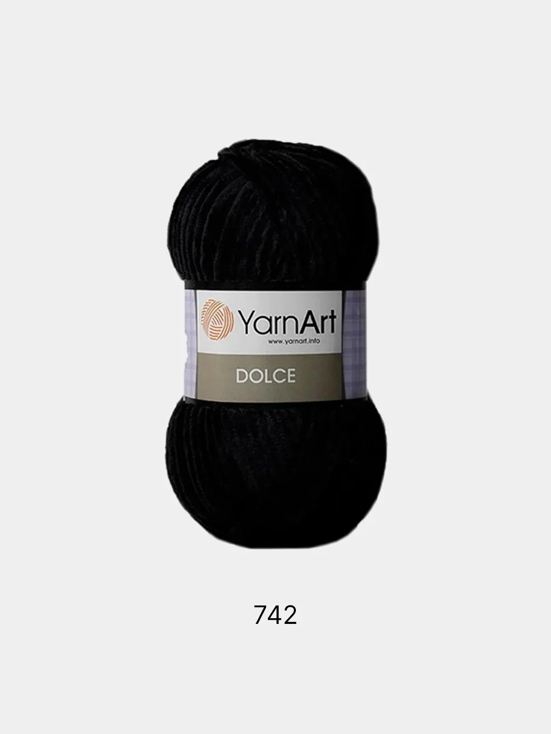 Черный пряжа Плюшевая YarnArt Dolce 100% Микрополиэстер 100г 120м (Велюровая ЯрнАрт Долче)