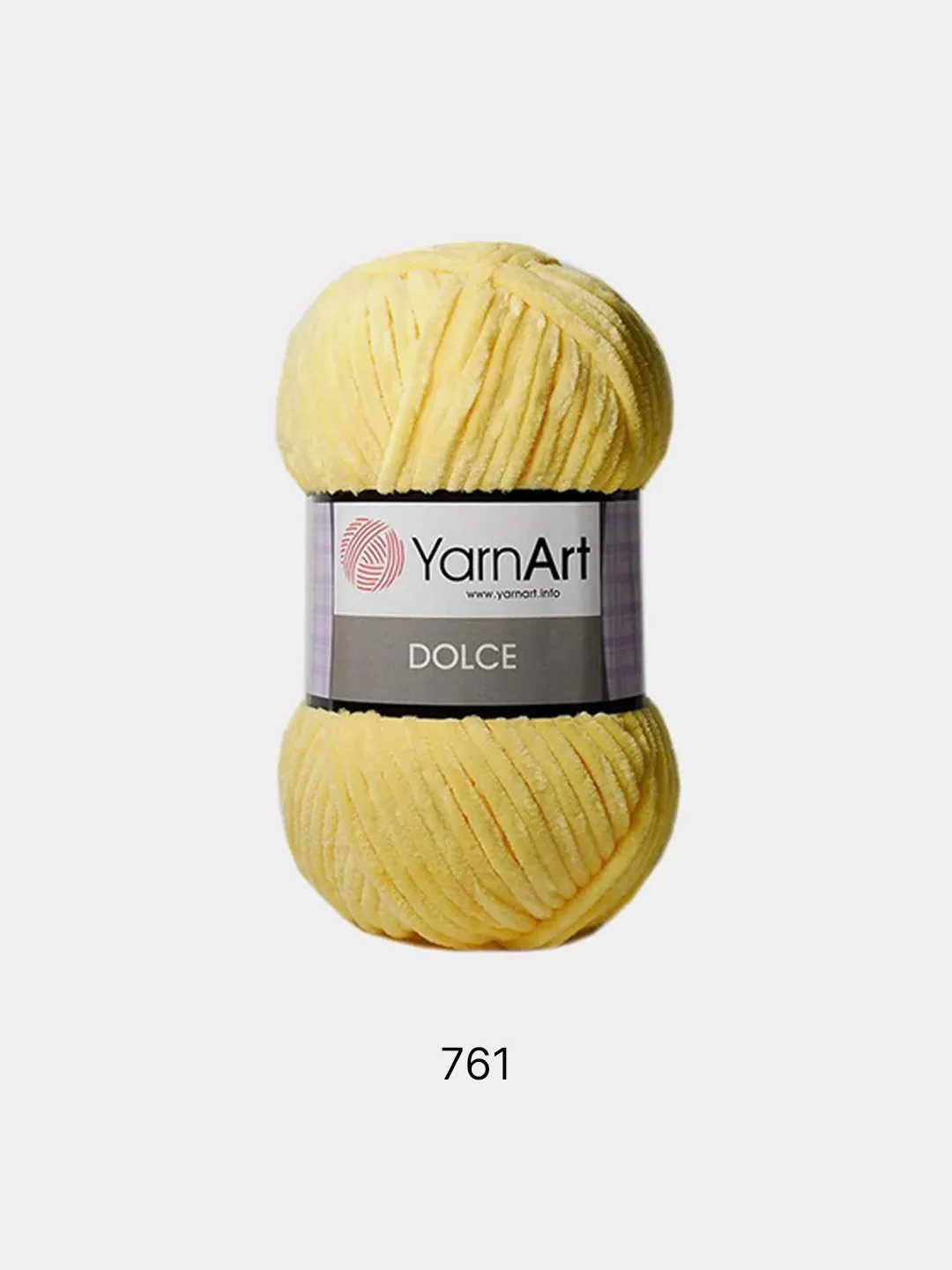 Желтый пряжа Плюшевая YarnArt Dolce 100% Микрополиэстер 100г 120м (Велюровая ЯрнАрт Долче)