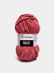 Коралловый пряжа Плюшевая YarnArt Dolce 100% Микрополиэстер 100г 120м (Велюровая ЯрнАрт Долче)