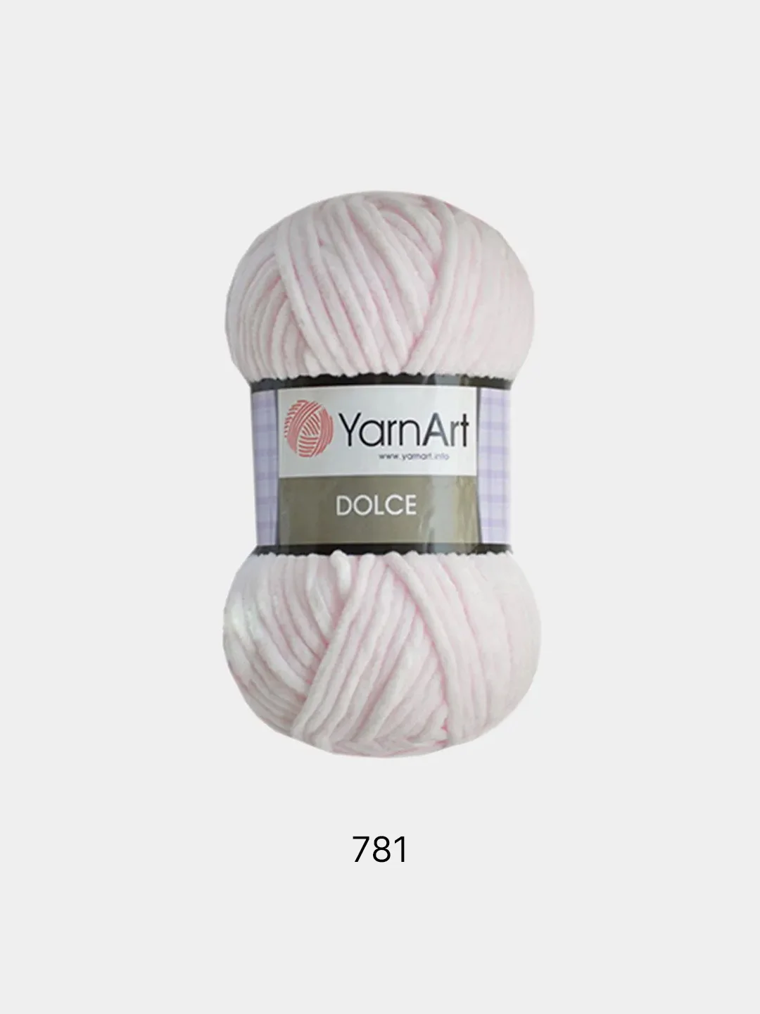 Конфетный пряжа Плюшевая YarnArt Dolce 100% Микрополиэстер 100г 120м (Велюровая ЯрнАрт Долче)