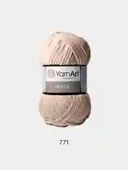 Бежевый пряжа Плюшевая YarnArt Dolce 100% Микрополиэстер 100г 120м (Велюровая ЯрнАрт Долче)