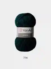 Зеленый пряжа Плюшевая YarnArt Dolce 100% Микрополиэстер 100г 120м (Велюровая ЯрнАрт Долче)