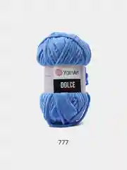 Голубой пряжа Плюшевая YarnArt Dolce 100% Микрополиэстер 100г 120м (Велюровая ЯрнАрт Долче)