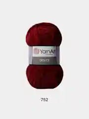 Бордовый пряжа Плюшевая YarnArt Dolce 100% Микрополиэстер 100г 120м (Велюровая ЯрнАрт Долче)