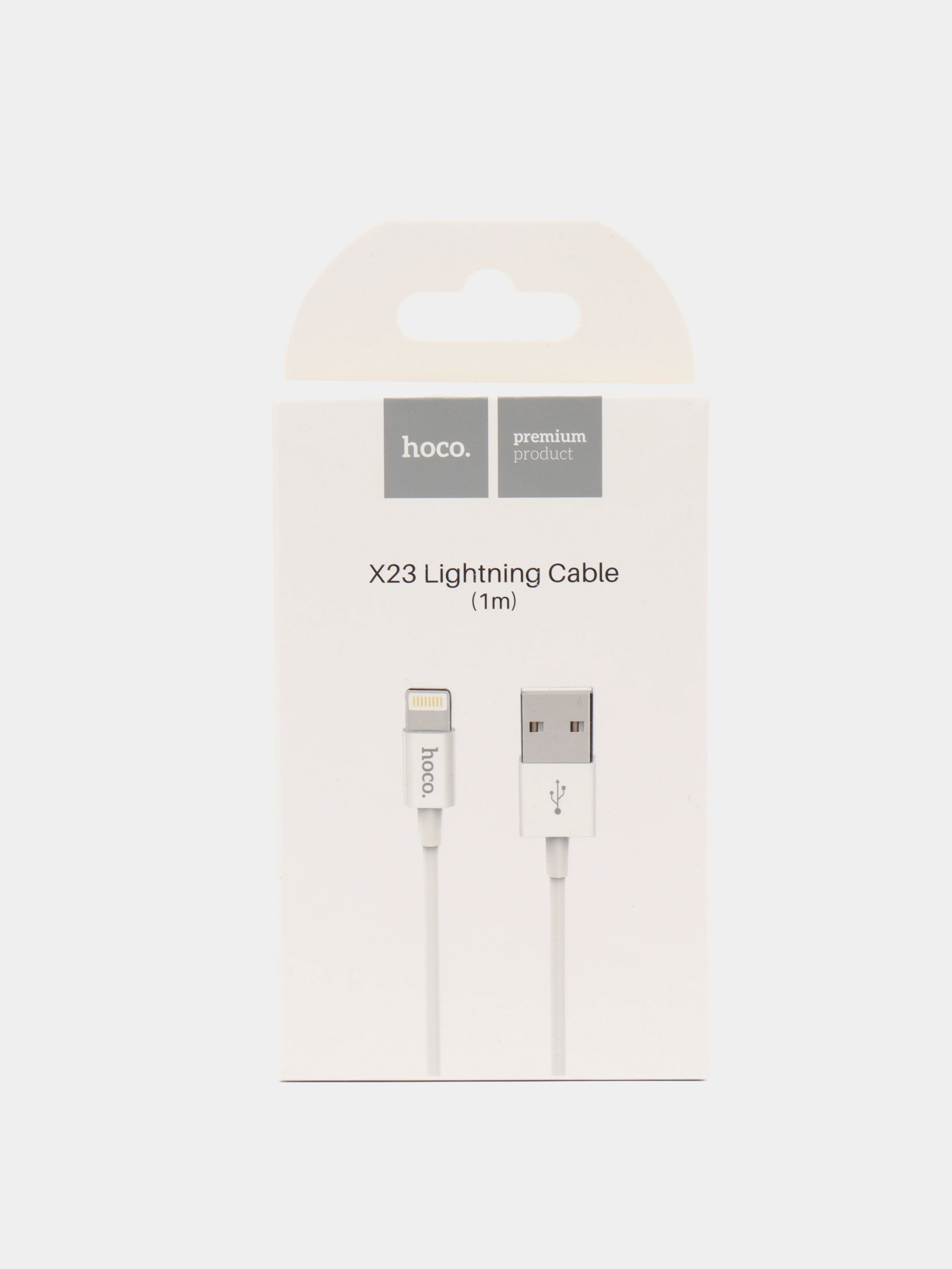 Белый usb-кабель HOCO X23 для зарядки и передачи данных Micro USB/Type-C, 1 м