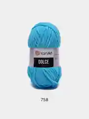 Лазурный пряжа Плюшевая YarnArt Dolce 100% Микрополиэстер 100г 120м (Велюровая ЯрнАрт Долче)