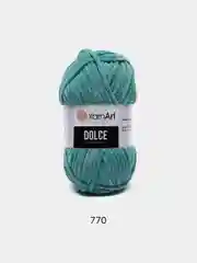Тёмно-бирюзовый пряжа Плюшевая YarnArt Dolce 100% Микрополиэстер 100г 120м (Велюровая ЯрнАрт Долче)
