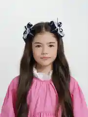 Темно-синий бант для волос школьный, на зажиме