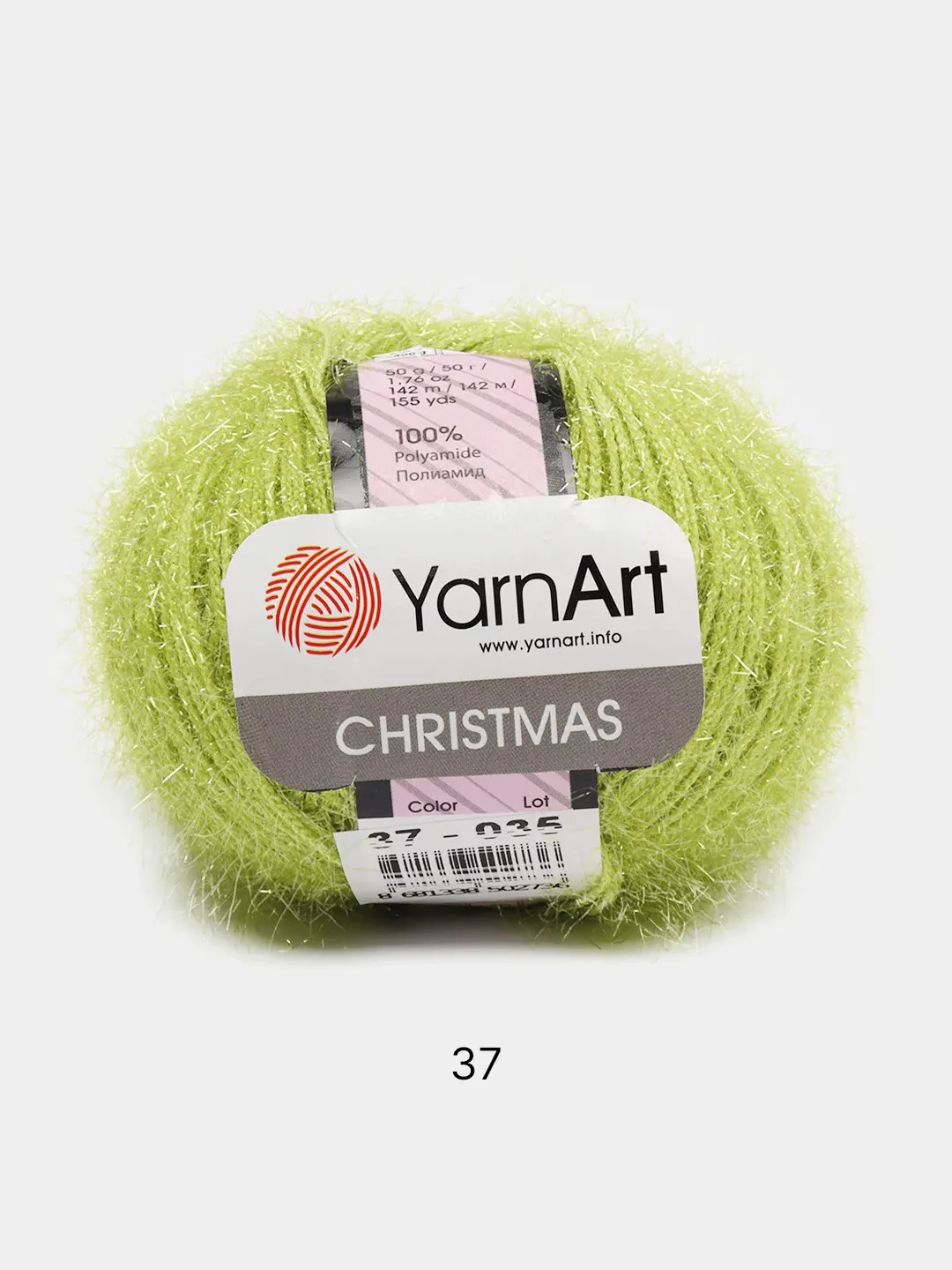 Салатовый пряжа YarnArt Christmas 100% Полиамид 50г 142м