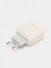 Белый сетевое зарядное устройство Borofone BA46A и кабель Type-C на Lightning