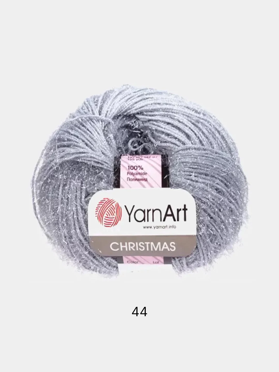 Серый пряжа YarnArt Christmas 100% Полиамид 50г 142м