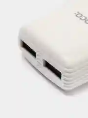 Белый сетевое зарядное устройство HOCO C82A + кабель Type-C/Lightning, 2 USB, 1 м, 2.4A