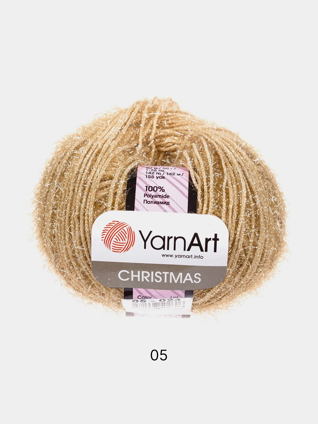 Бежевый пряжа YarnArt Christmas 100% Полиамид 50г 142м