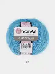 Голубой пряжа YarnArt Christmas 100% Полиамид 50г 142м