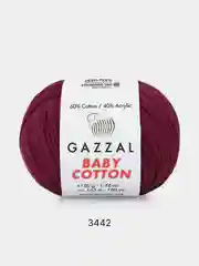 Фуксия пряжа Gazzal Baby Cotton 40% акрил 60% хлопок 50 г 165 м