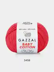 Кораллово-розовый пряжа Gazzal Baby Cotton 40% акрил 60% хлопок 50 г 165 м