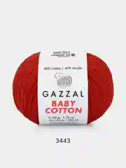 Алый пряжа Gazzal Baby Cotton 40% акрил 60% хлопок 50 г 165 м