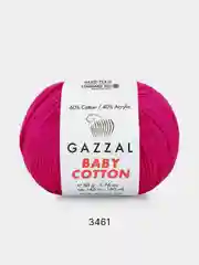 Тёмно-розовый пряжа Gazzal Baby Cotton 40% акрил 60% хлопок 50 г 165 м