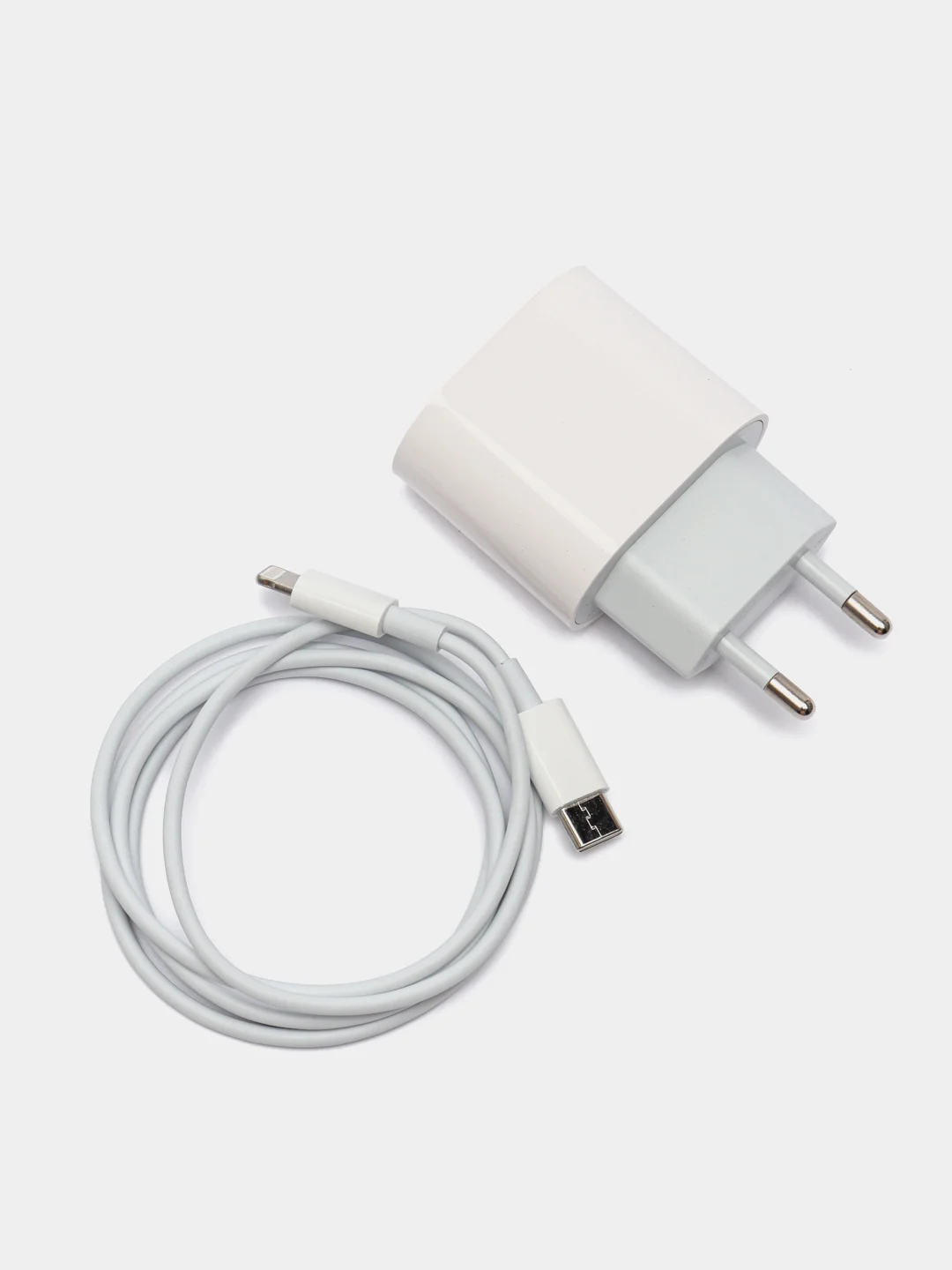 Сетевое зарядное устройство TYPE-C for iPhone 20W + кабель Lightning в упаковке