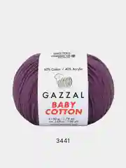 Марсала пряжа Gazzal Baby Cotton 40% акрил 60% хлопок 50 г 165 м