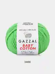 Салатовый пряжа Gazzal Baby Cotton 40% акрил 60% хлопок 50 г 165 м