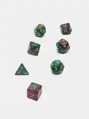 Бордовый дайсы-кубики "Галактика" для Dungeons and Dragons (ДнД), 7 штук